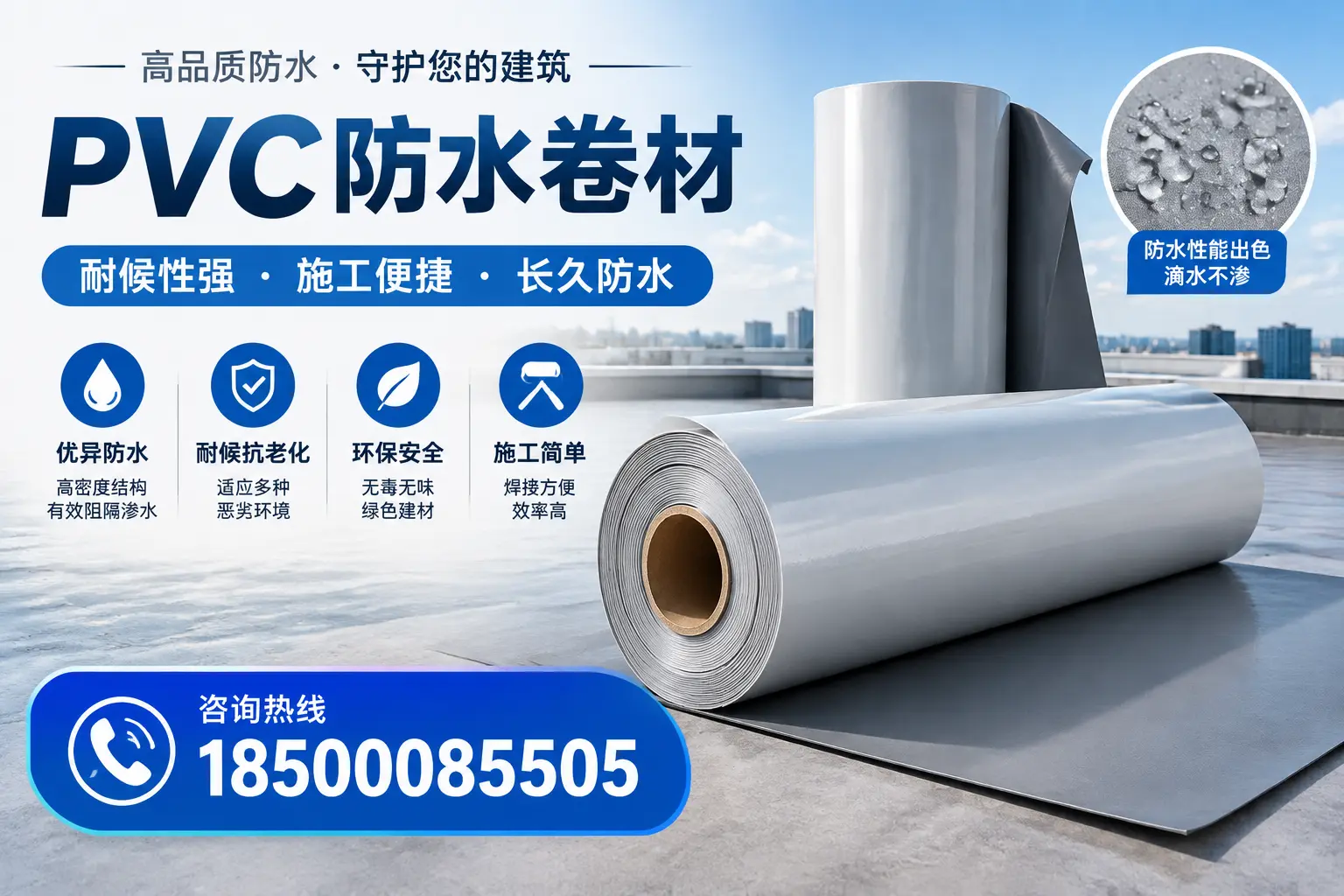 pvc防水卷材在定安的行业应用前景分析